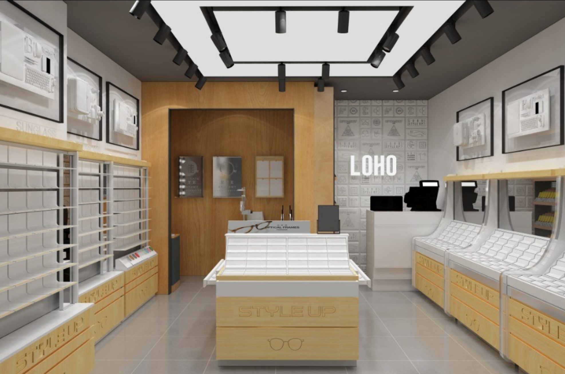 Optical Showcase category image showing custom retail fixtures by Elite Fixtures
